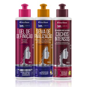 Kit Trio de Finalização Gel Definição + Seiva + Ativador Cachos Intensos (3 itens)