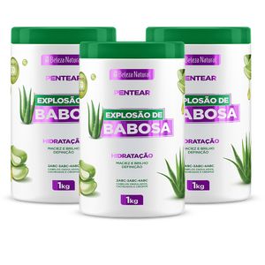 Kit Creme de Pentear Explosão de Babosa 1Kg (3 itens)
