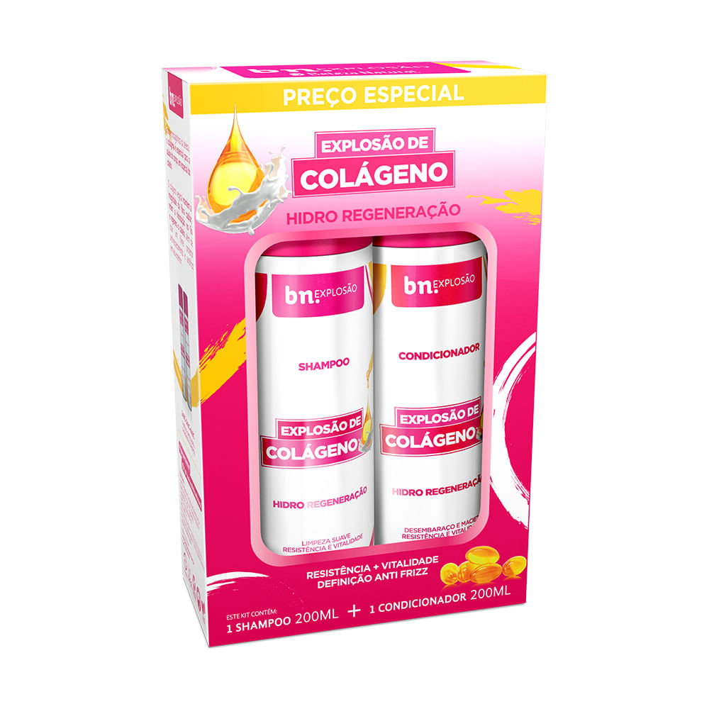Kit Duo Shampoo 200ml + Condicionador 200ml Explosão de Colágeno