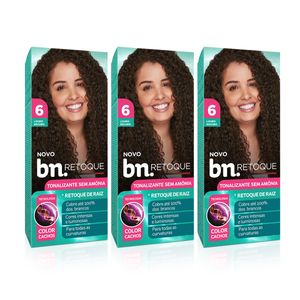 Kit Tonalizante Sem Amônia 90g Louro Escuro 6.0 (3 itens) | BN Cachos
