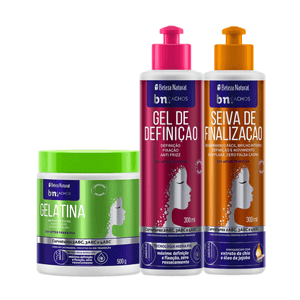 Kit Trio de Finalização Gel Definição + Gelatina + Seiva (3 itens) | BN Cachos