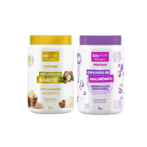 Kit Creme de Pentear Explosão de Karité + Creme de Pentear Hialurônico 1Kg (2 itens)