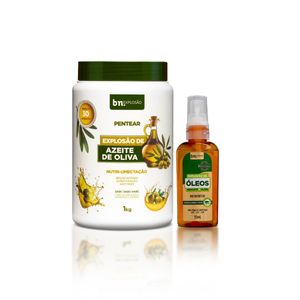 Creme de Pentear Azeite de Oliva 1Kg + Óleo de Abacate e Oliva 55ml